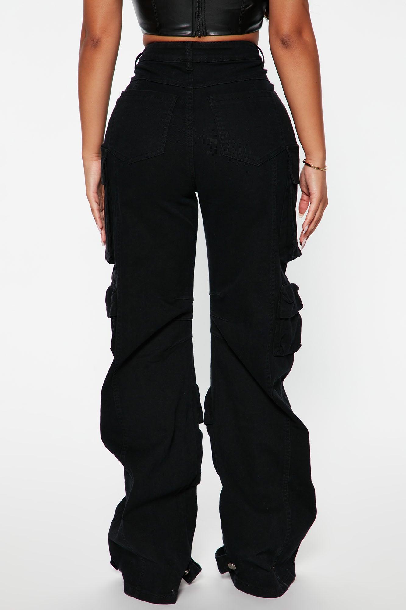 Courtney Cargo Jeans - Black Product Image