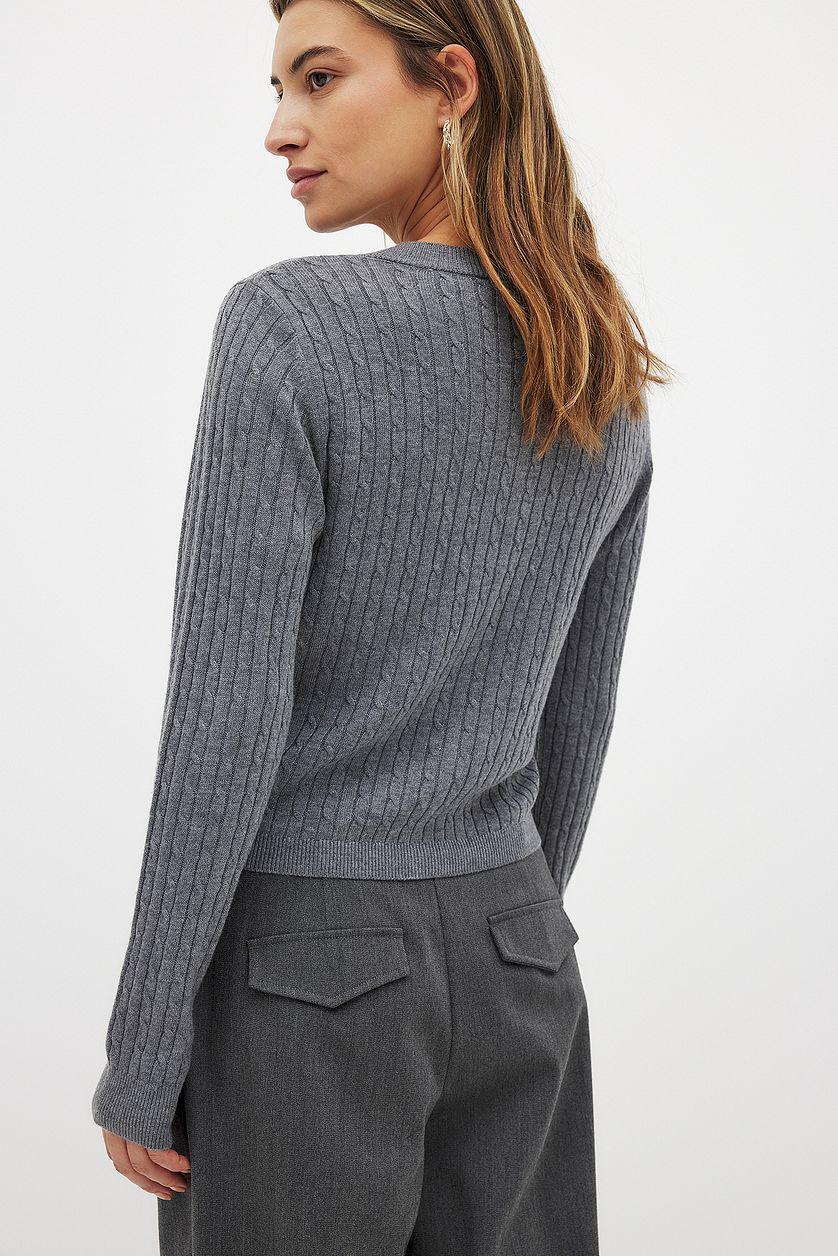 Fine Knitted Cable Cardigan Product Image