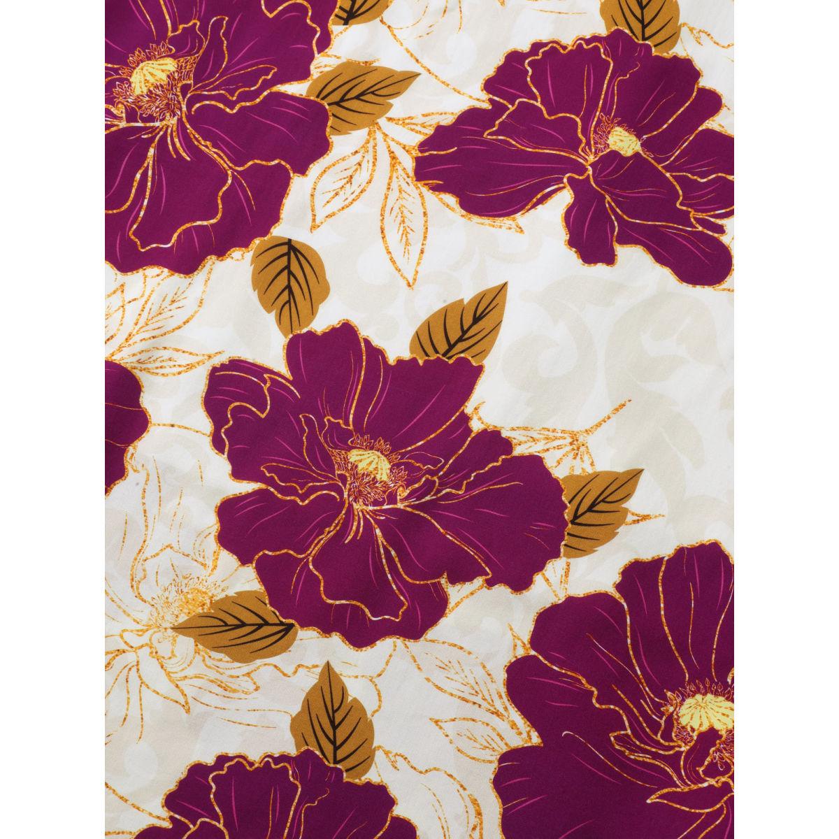 Plus Size Large Floral Print Pockets Midi Dress Peach Women Timeless Square Neck Sleeveless Curvy BloomChic 28/5X Product Image