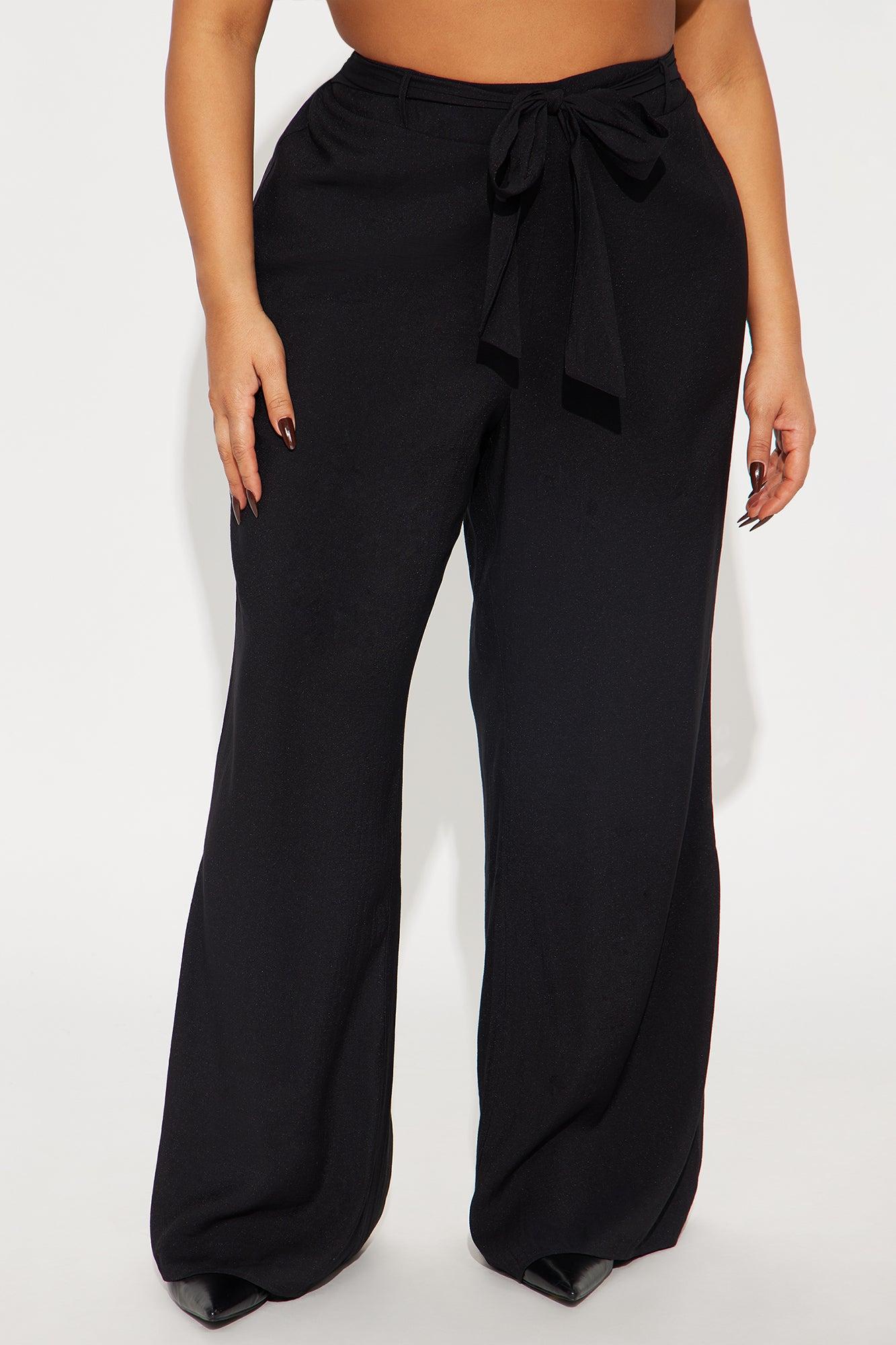 Chantel Tie Waist Pant - Black Product Image
