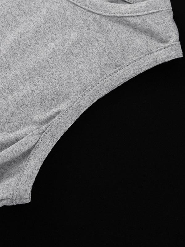 Long Sleeves Solid Color Round-Neck Inner Dress + Bodycon Outerwear Two Pieces Set Product Image