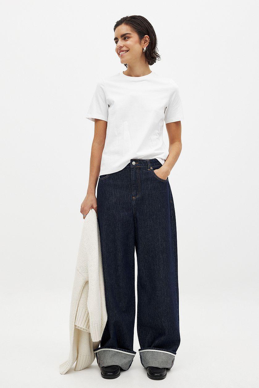 Round Neck Cotton T-Shirt Product Image