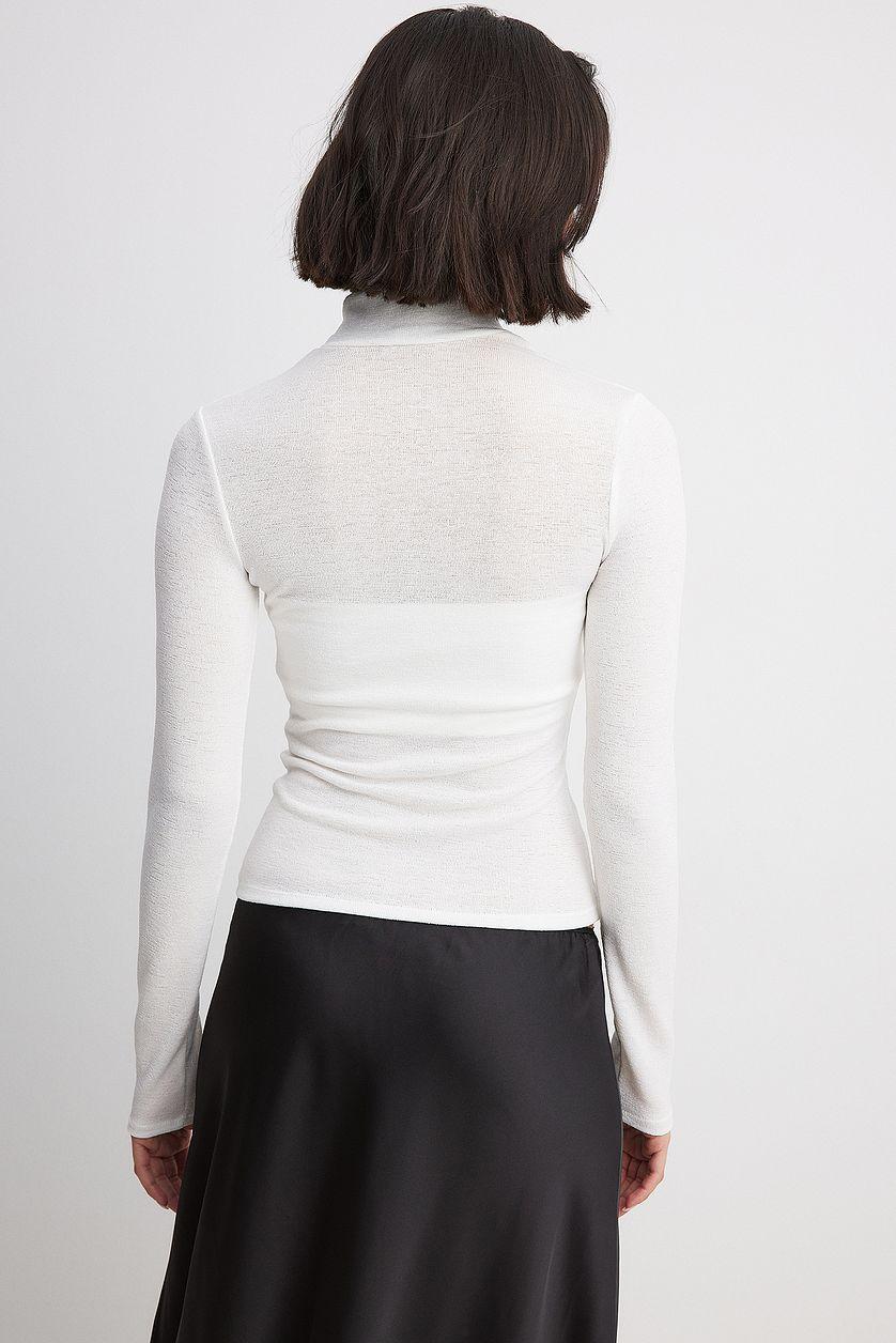 Sheer Collar Top Product Image
