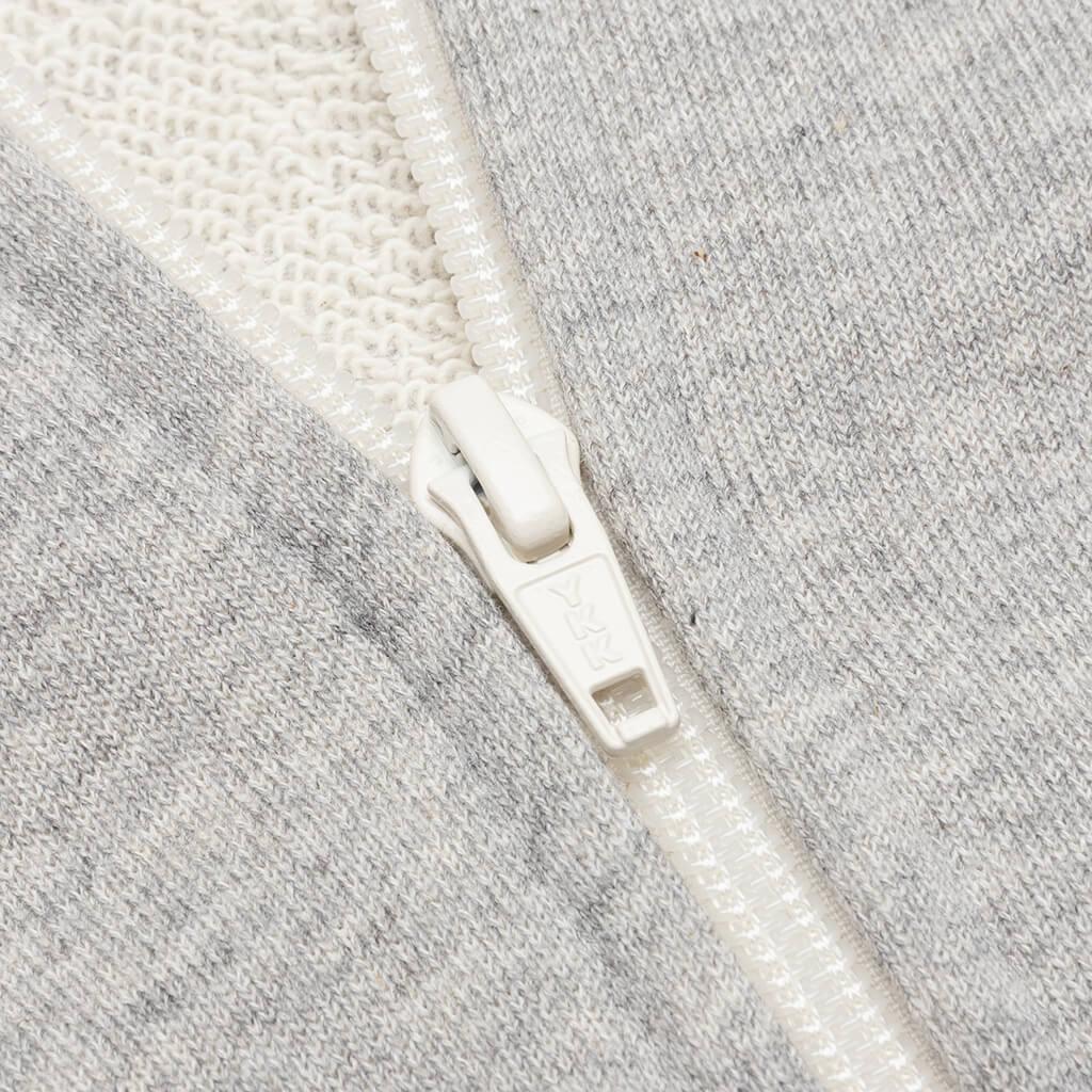 Women's Small Red Heart Hoodie - Grey Female Product Image