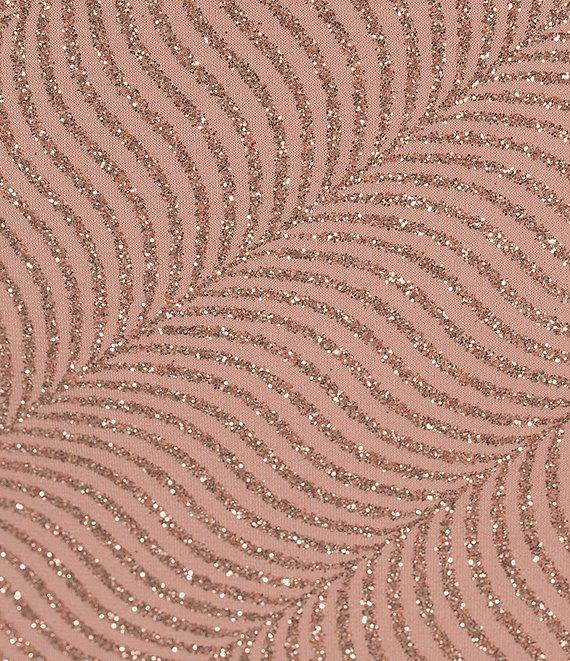 Pear Culture Spaghetti Strap V-Neck Glitter Dress Product Image