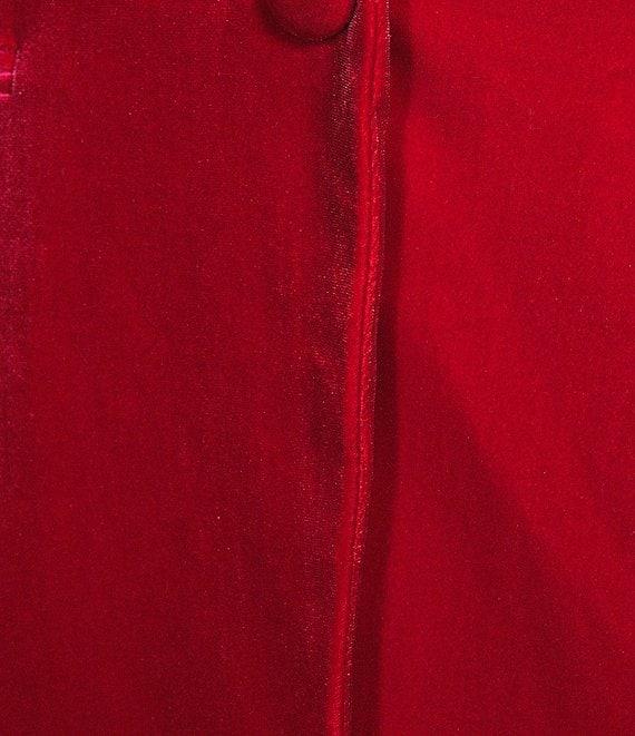 Alex Marie Stretch Velvet High Rise Flat Front Flare Long Length Coordinating Pant Product Image