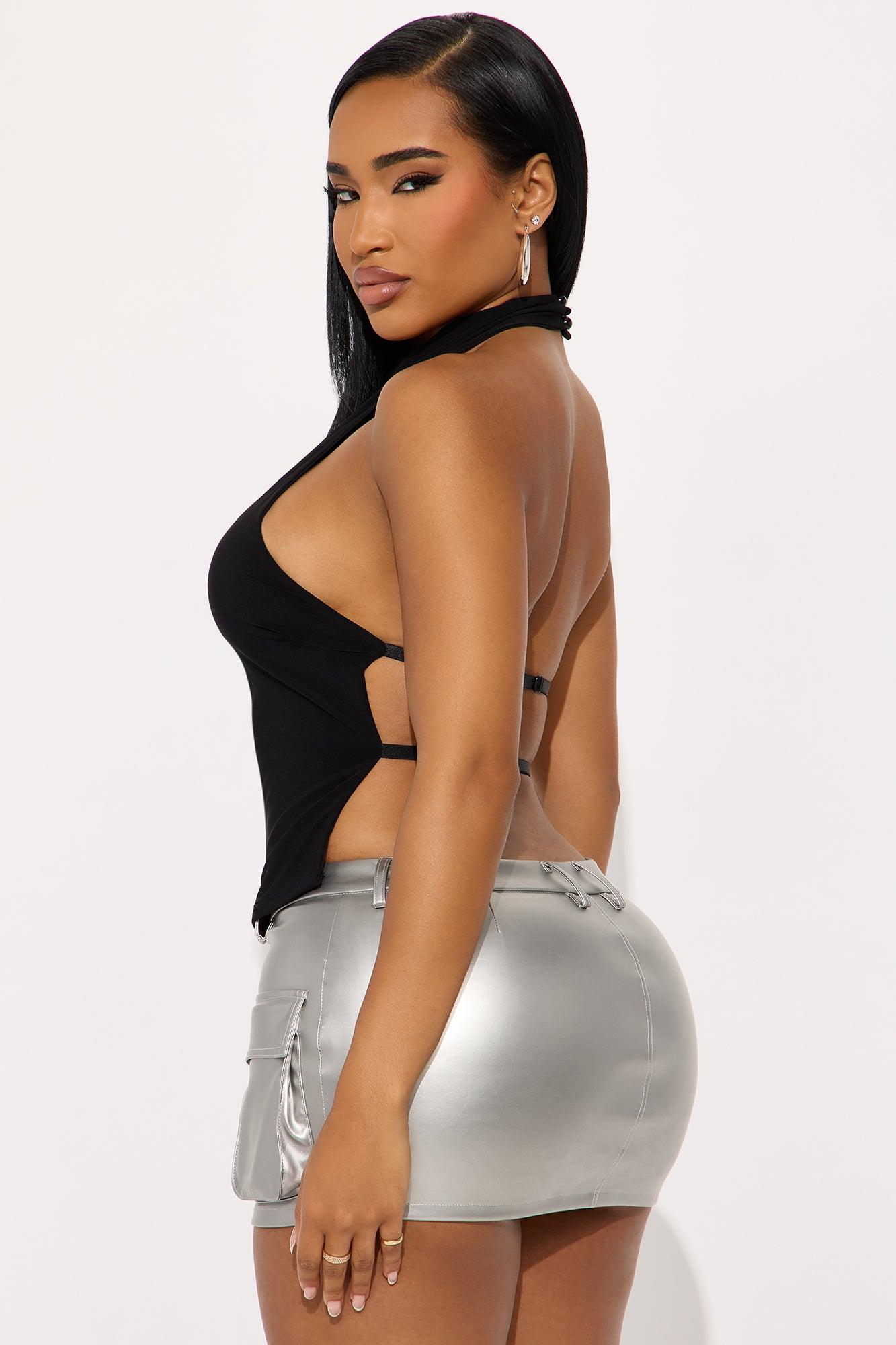 Adriana Backless Top - Black Female Product Image