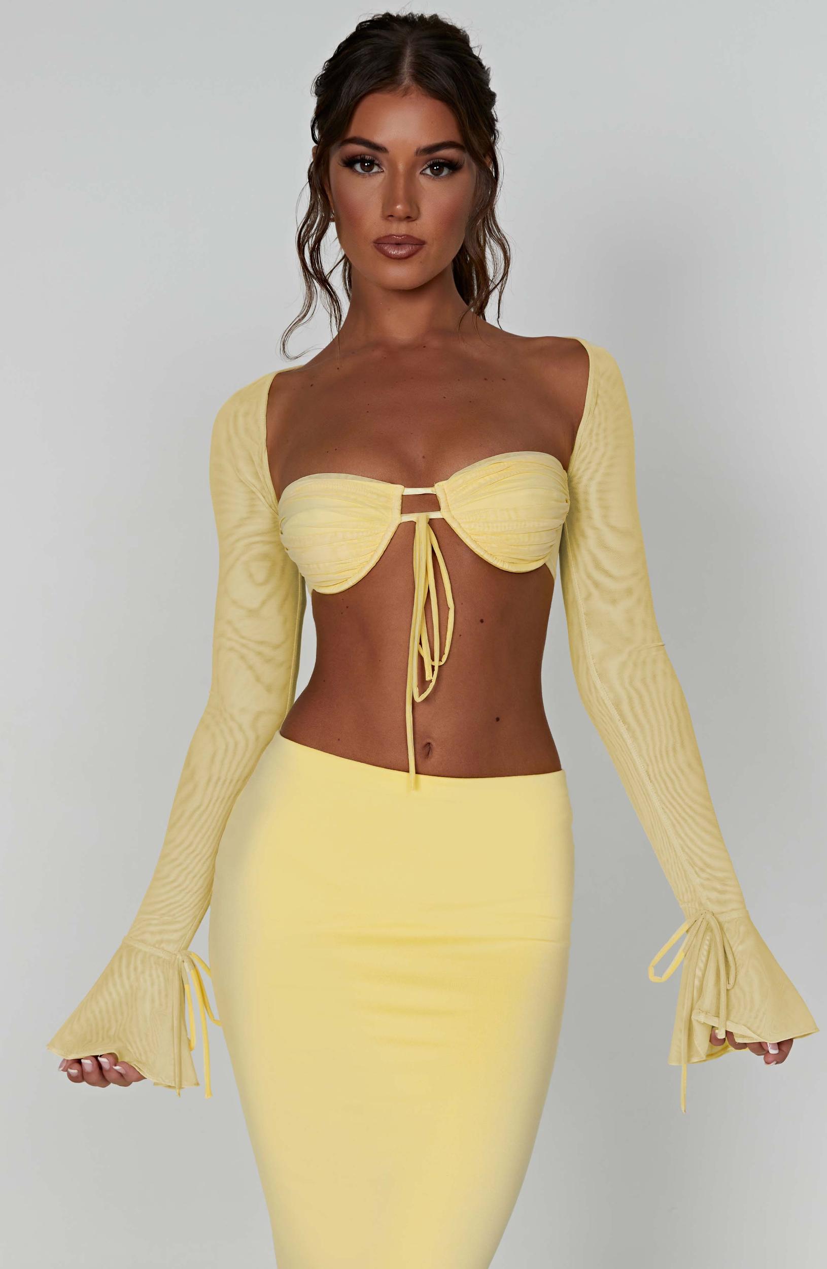 Astrid Maxi Skirt - Lemon Product Image