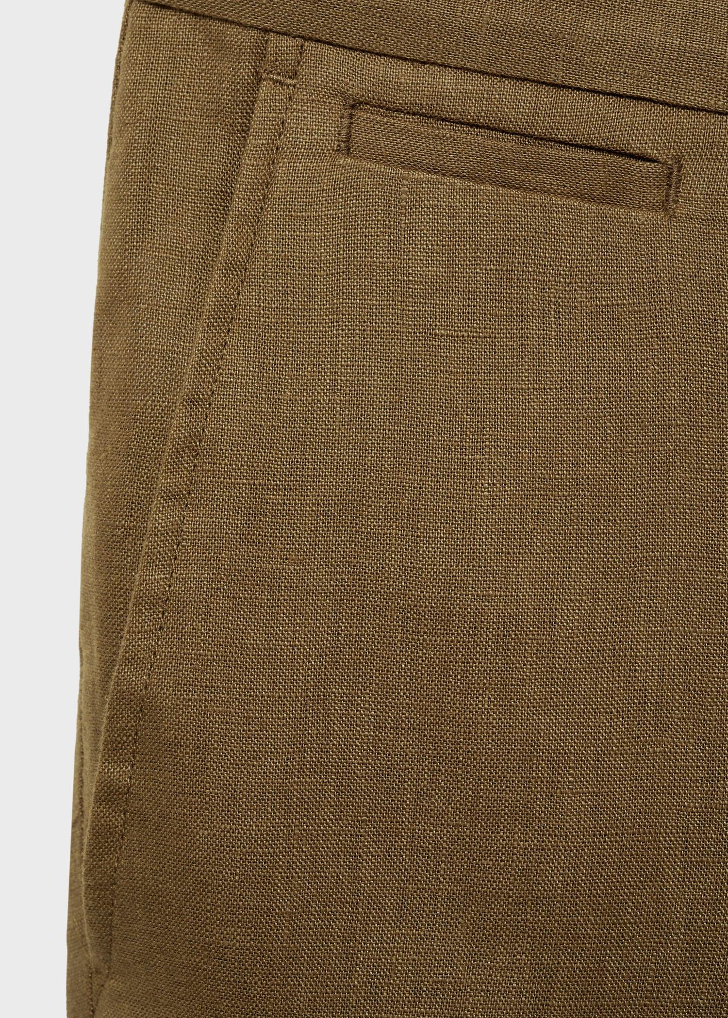 Slim-fit 100% linen pants - Men | MANGO USA Product Image