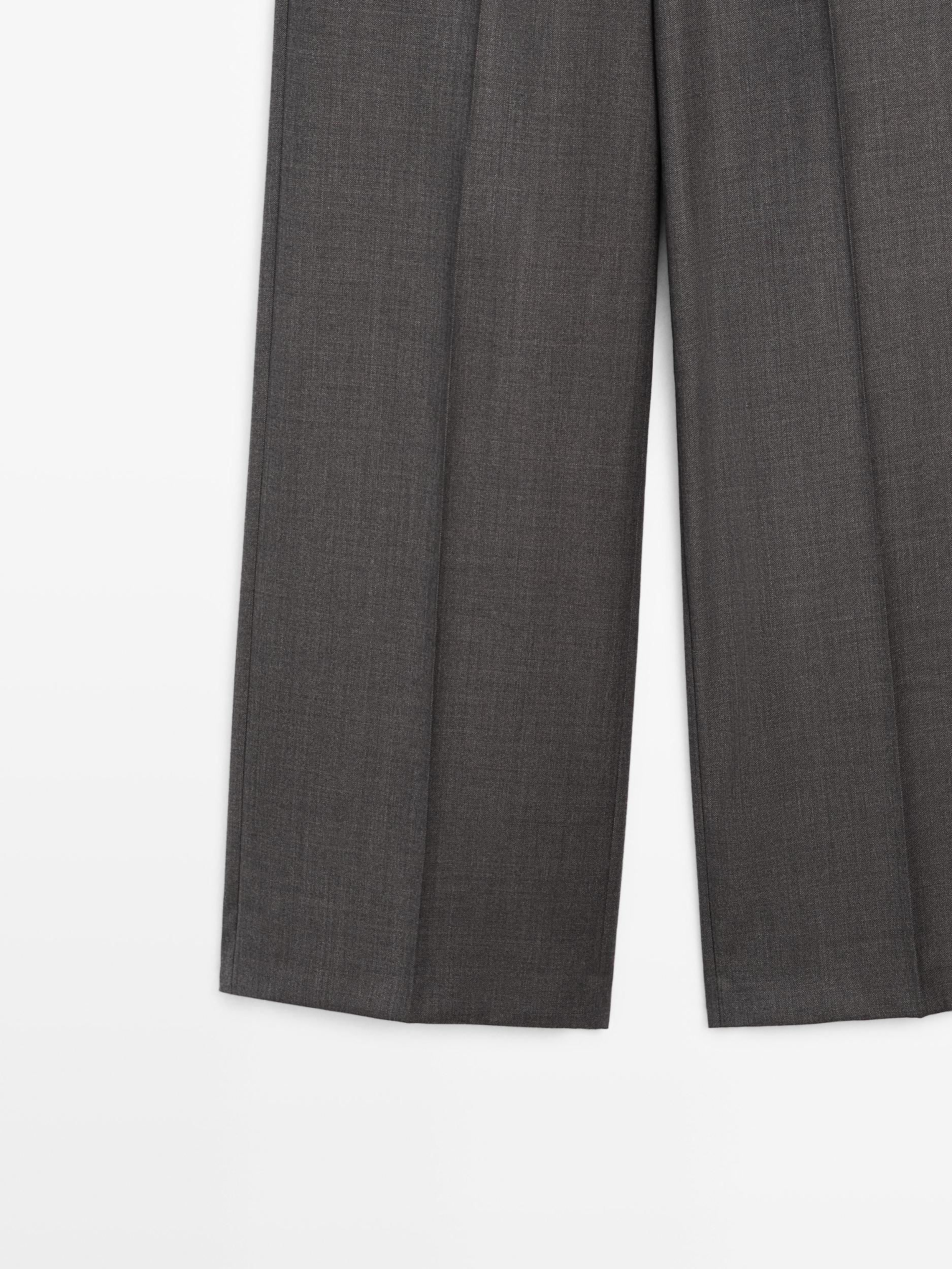 100% wool wide-leg suit trousers Product Image