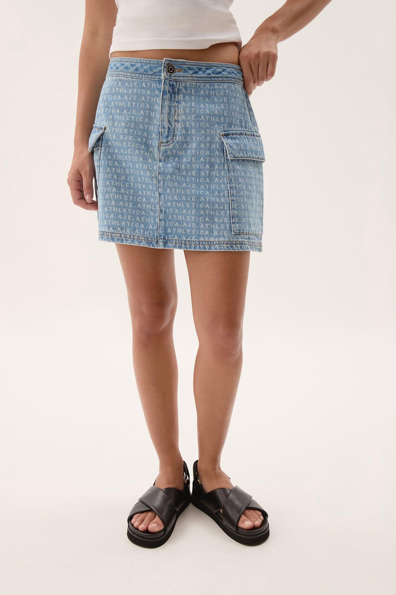 Logo Denim Mini Skirt 650 Product Image
