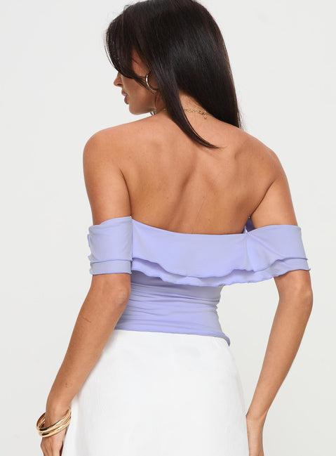 Flutter & Frills Top Lilac Product Image