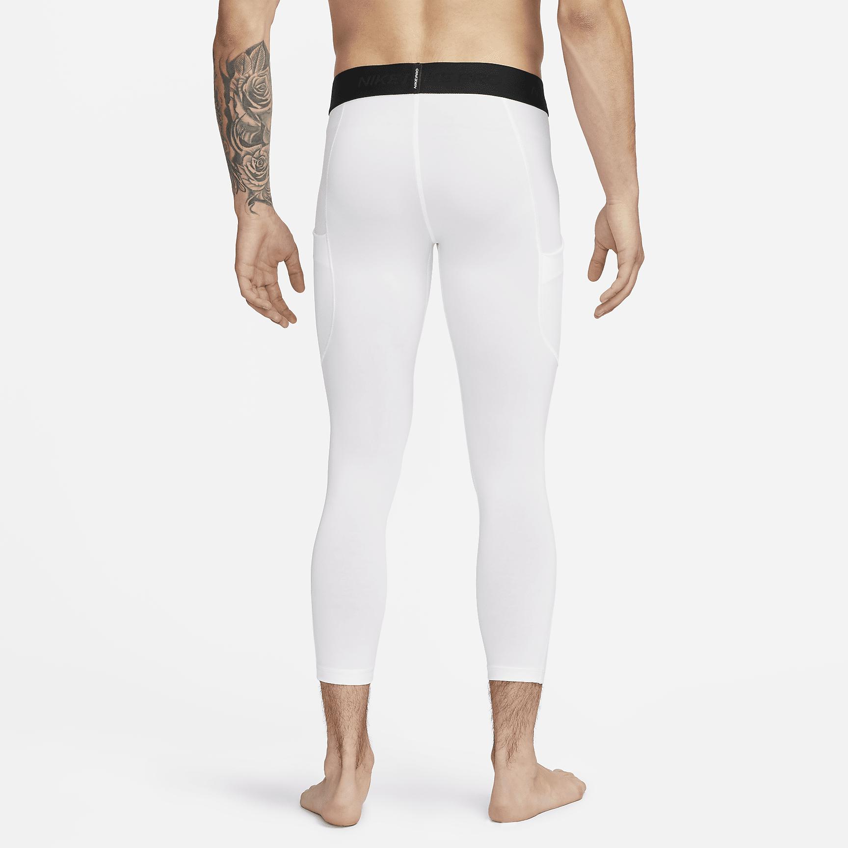 Mens Nike Pro Dri-FIT 3/4-Length Fitness Tights | FB7950-100 Product Image