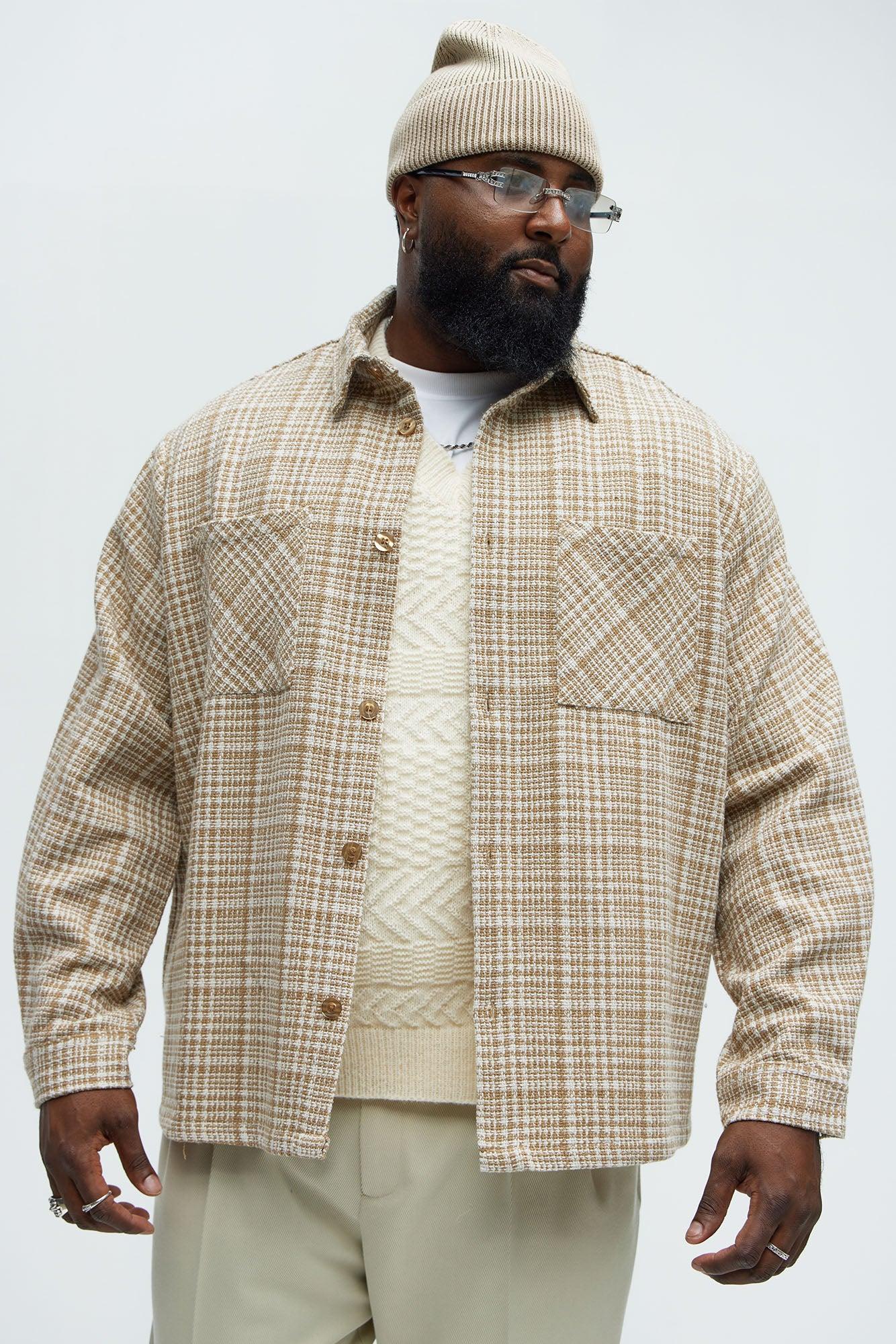 James Tweed Button Up Shirt - Tan/Multi Product Image