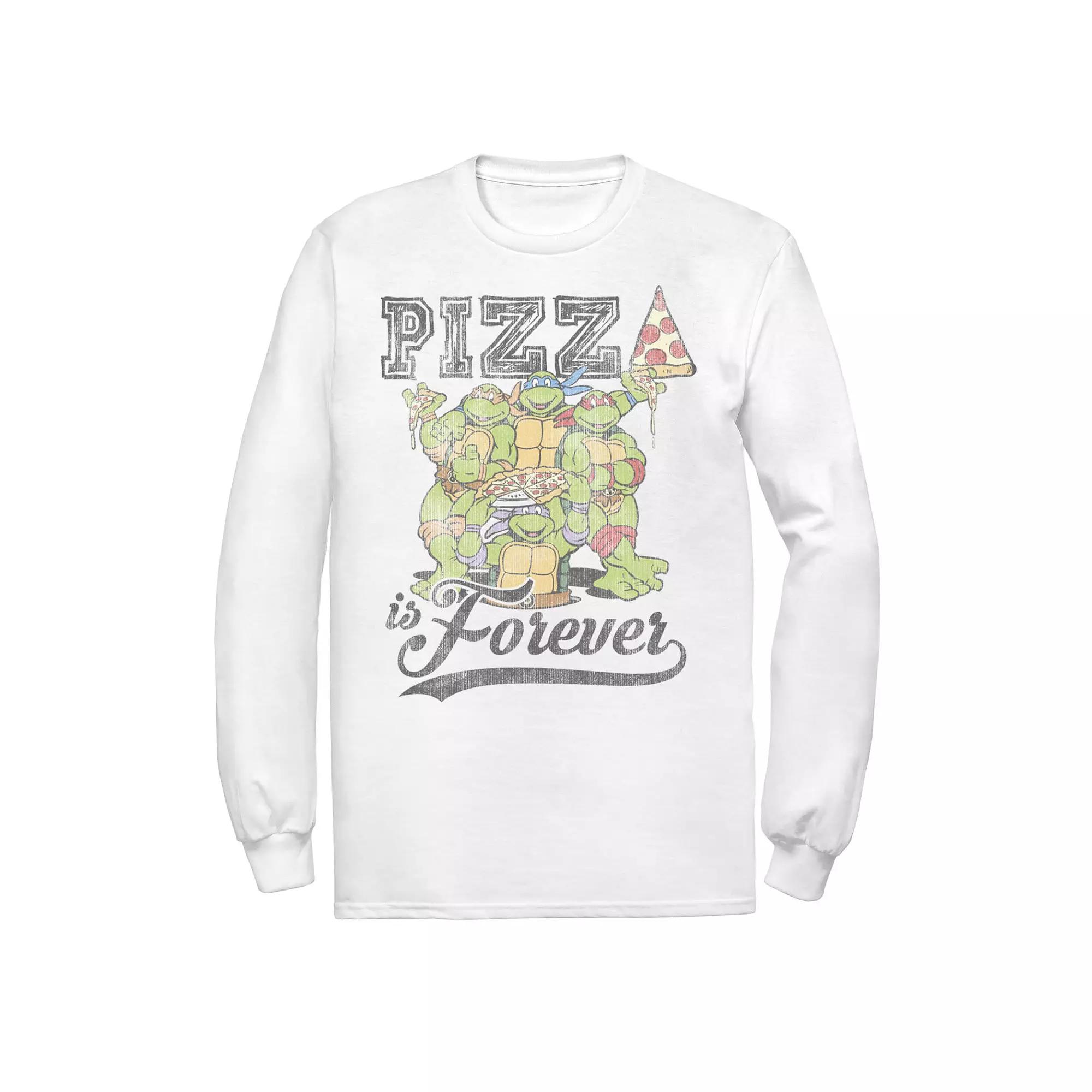 Men's Teenage Mutant Ninja Turtles Pizza is Forever Tee, Size: XL, White Product Image