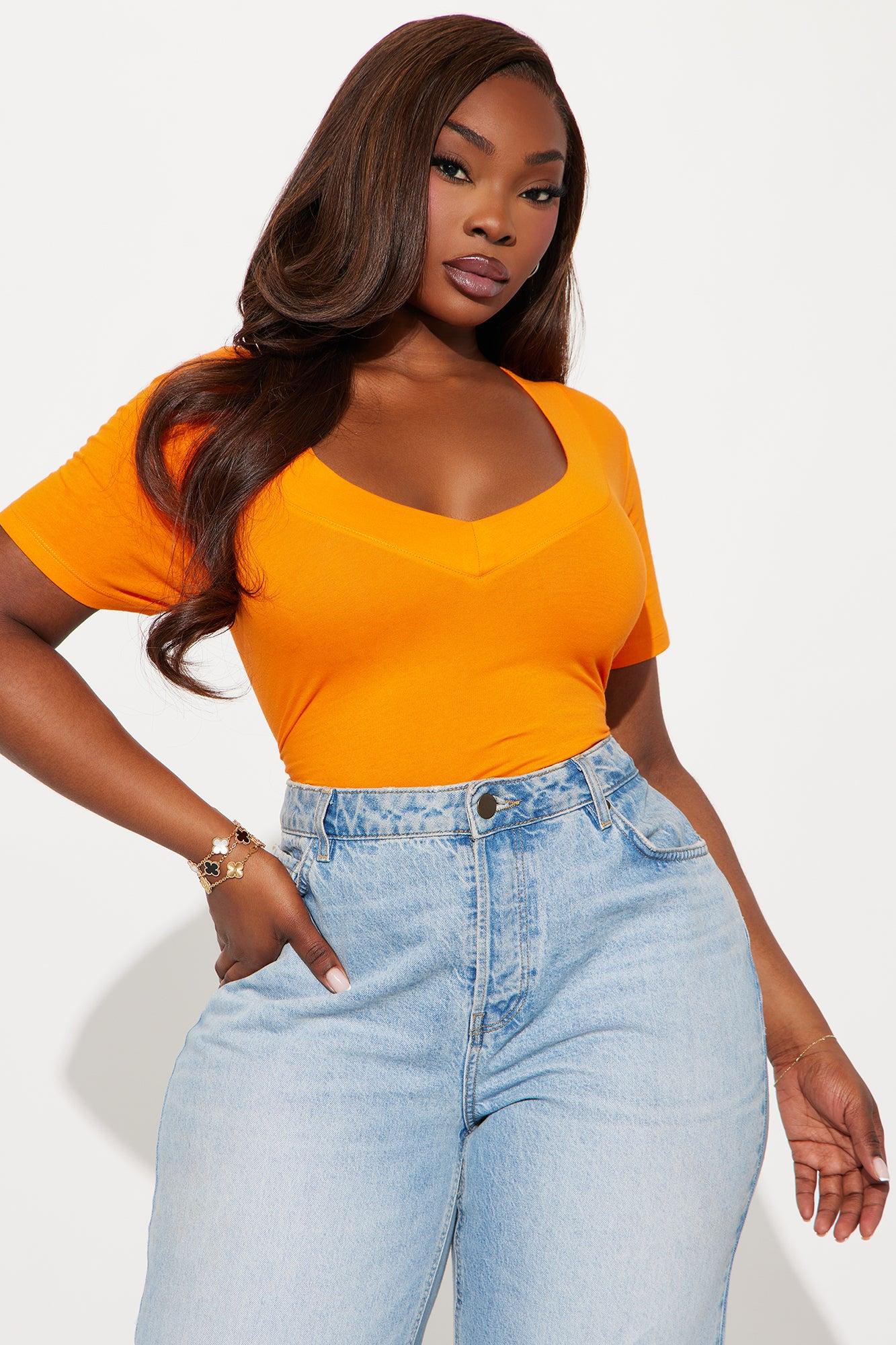 Not On My Level Top - Orange Product Image