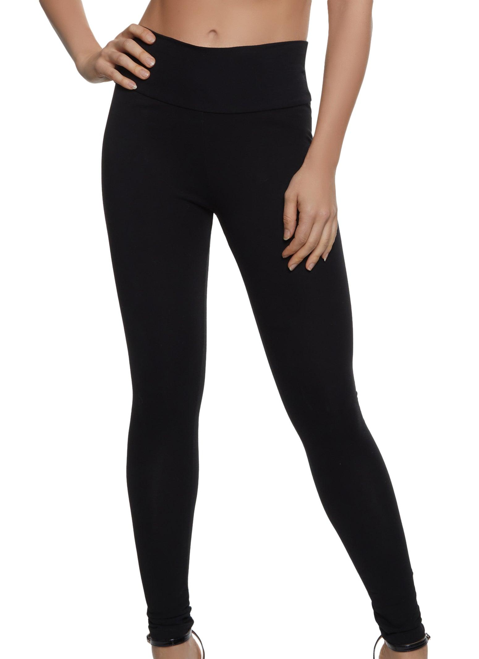Womens Solid Wide Waist Leggings Product Image