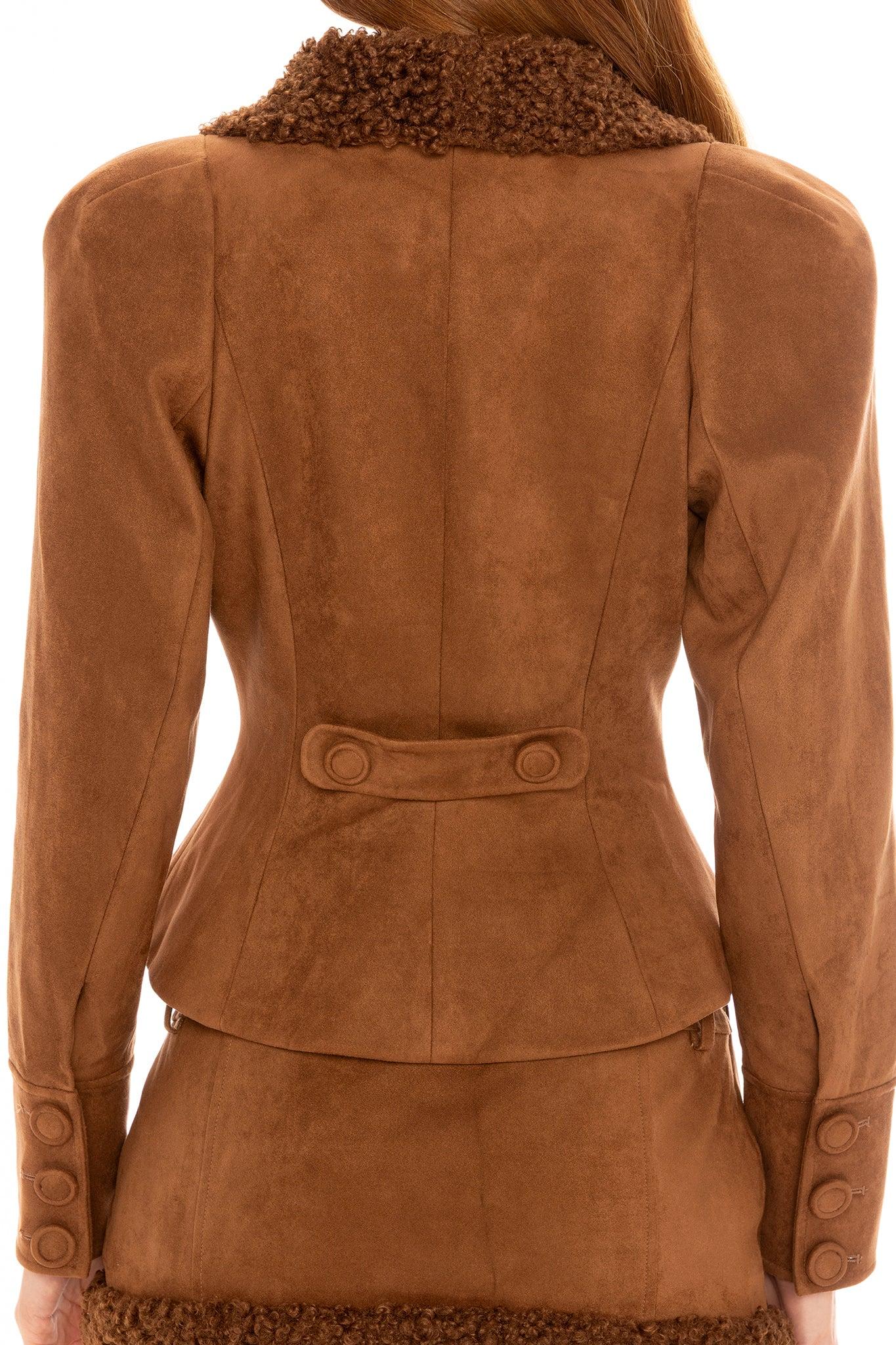 Celine Suede Coat (Brown) Product Image