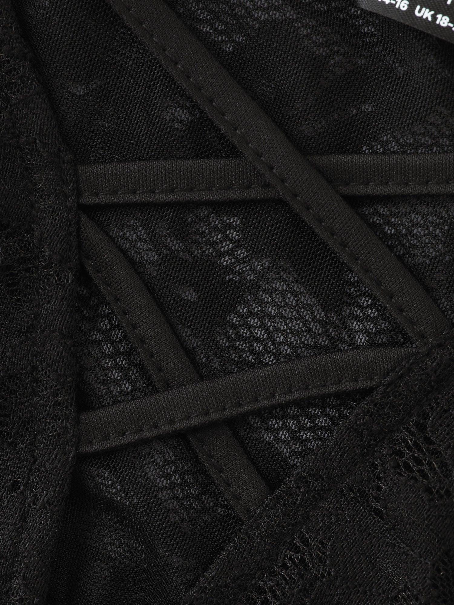 Lace Sheer Deep V-Neck Ruffled Sleep Dress Female Product Image