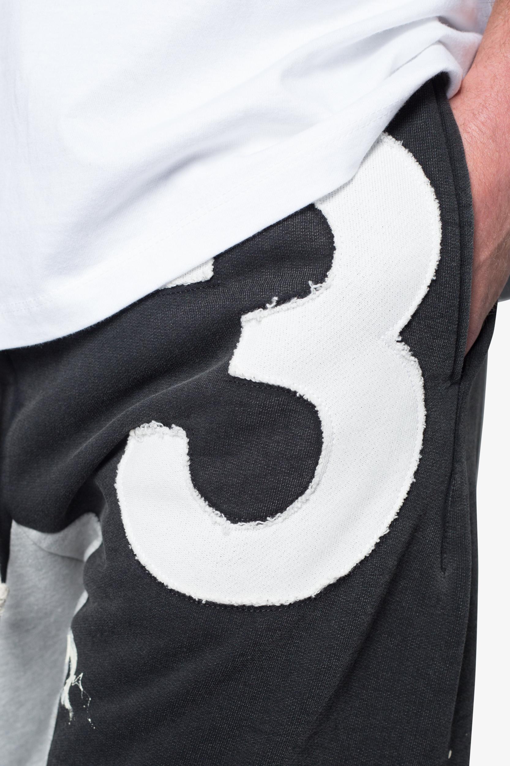 3 Patch Contrast Sweatpants - Washed Black Product Image