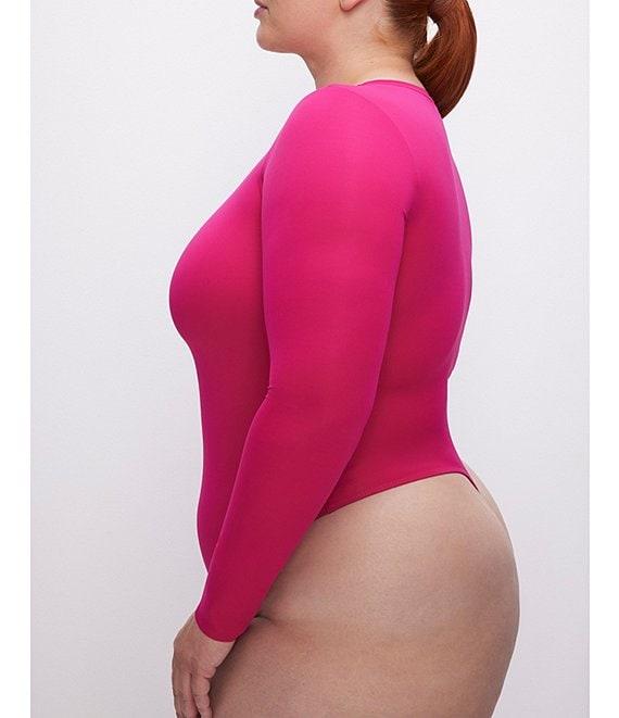 Good American Plus Size Sculpting Crewneck Long Sleeve Bodysuit Product Image