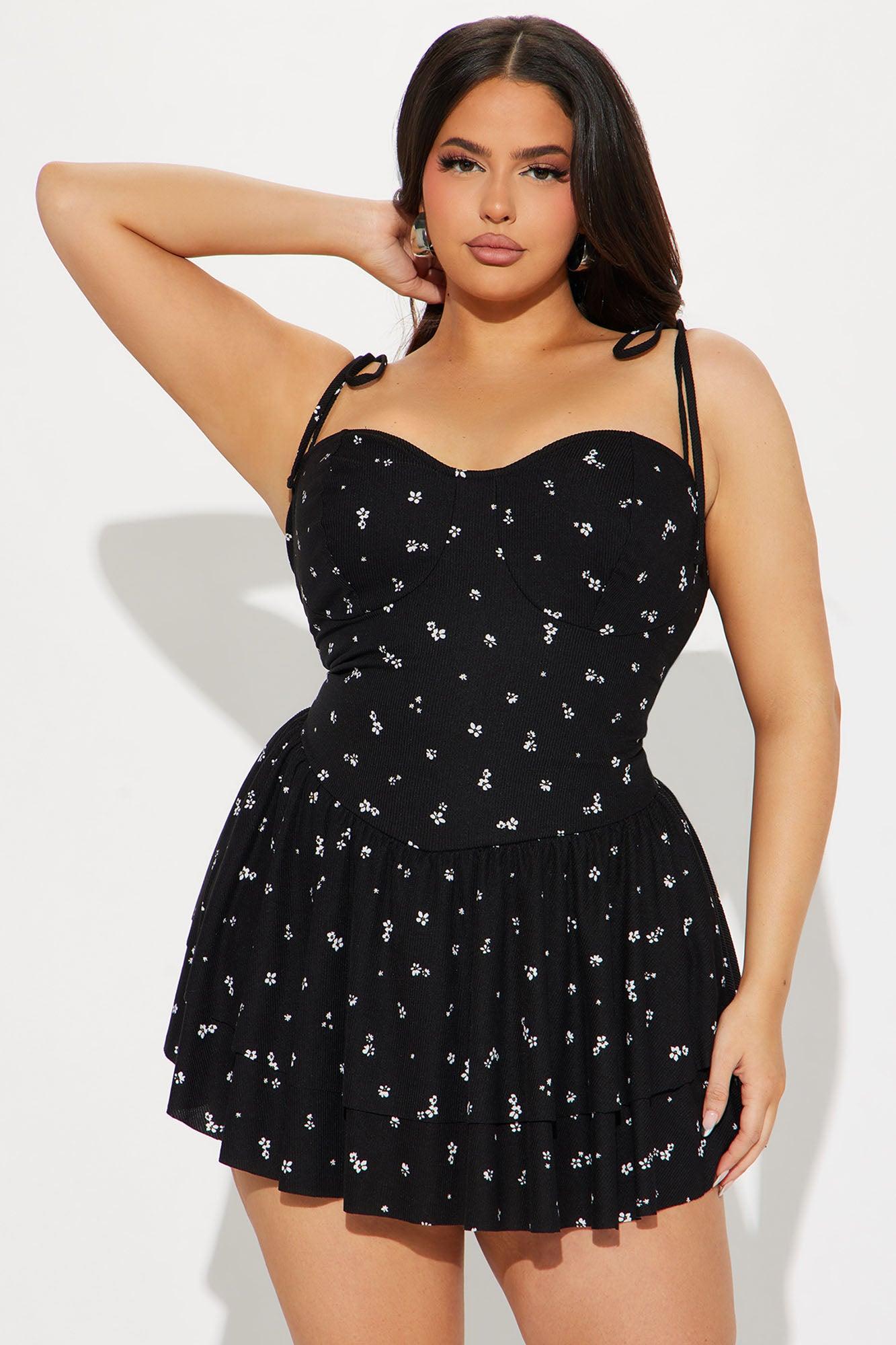 Sydney Floral Mini Dress - Black/combo Product Image