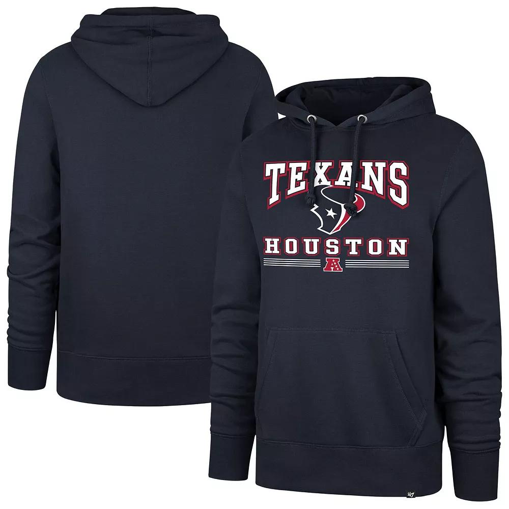 Men's '47 Navy Houston Texans Packed House Headline Pullover Hoodie,  Product Image