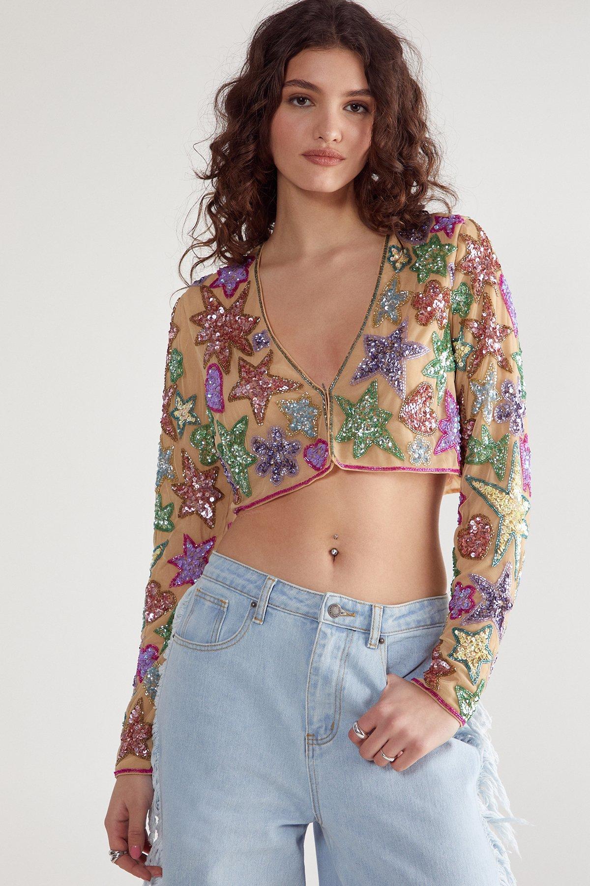 Star And Heart Embellished Jacket Product Image