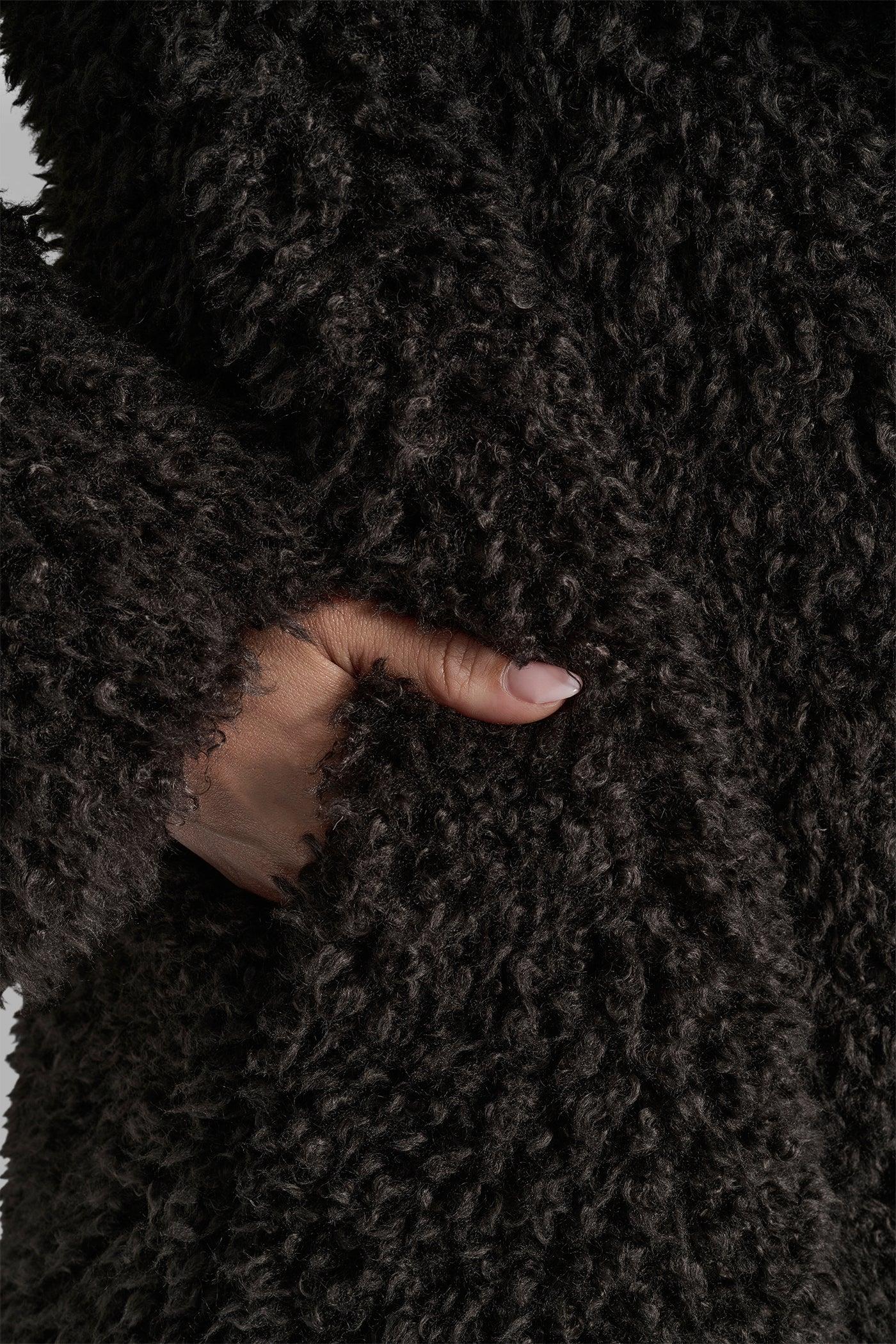 FAUX TEDDY FUR JACKET Product Image