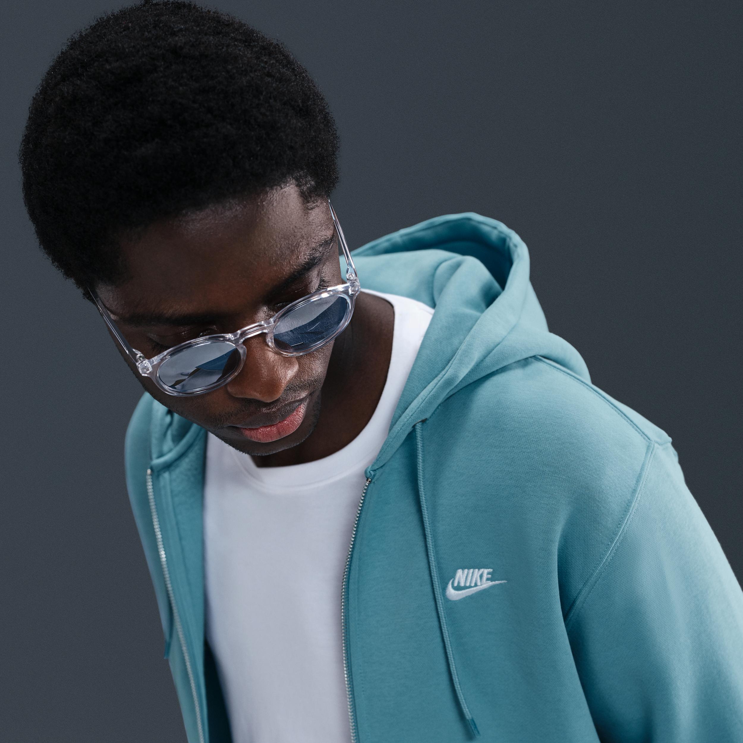 Nike Mens Club Full-Zip Fleece Hoodie | FN3861-464 Product Image