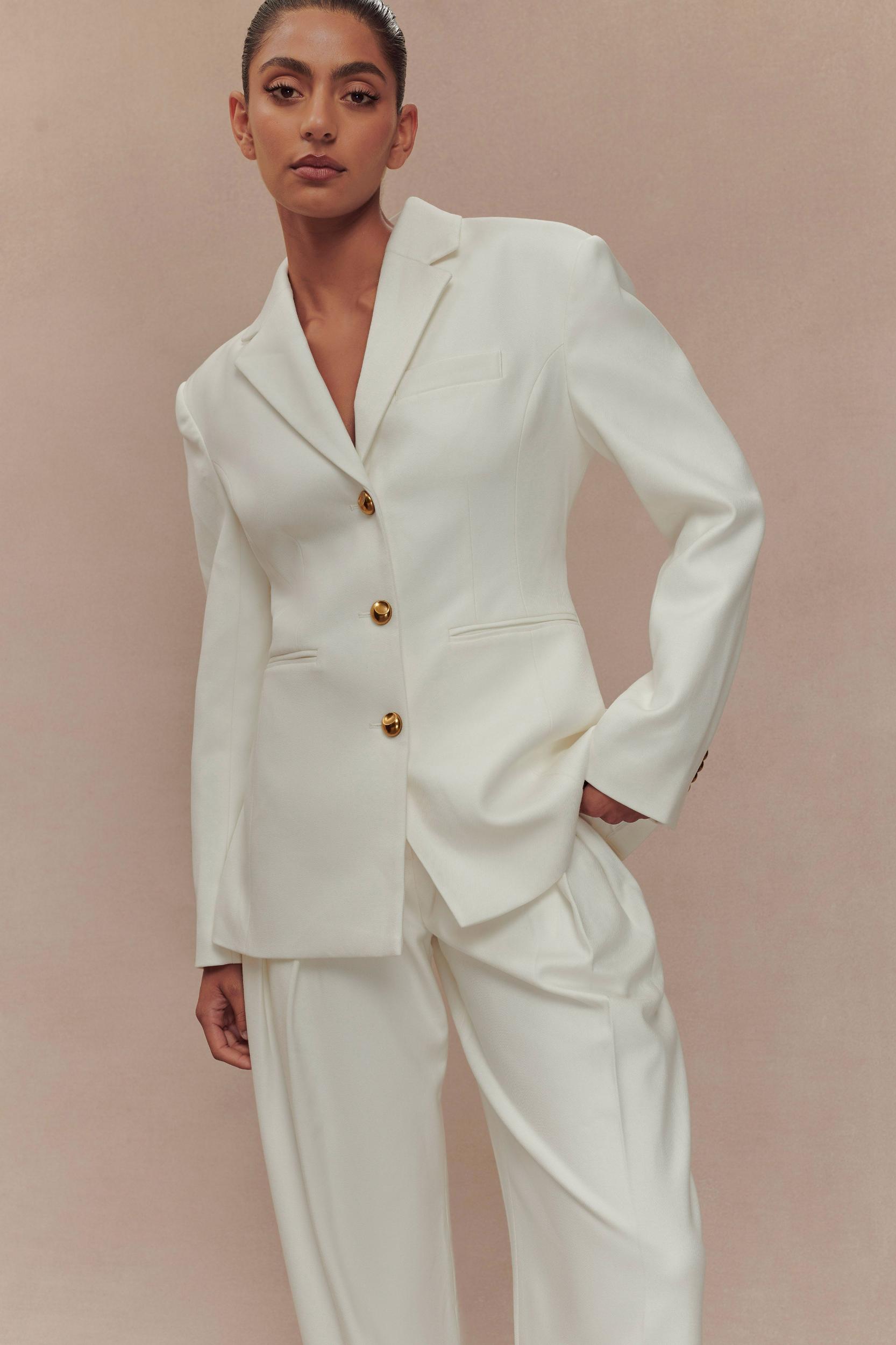 Bellamy Cinched Blazer - Ivory Product Image