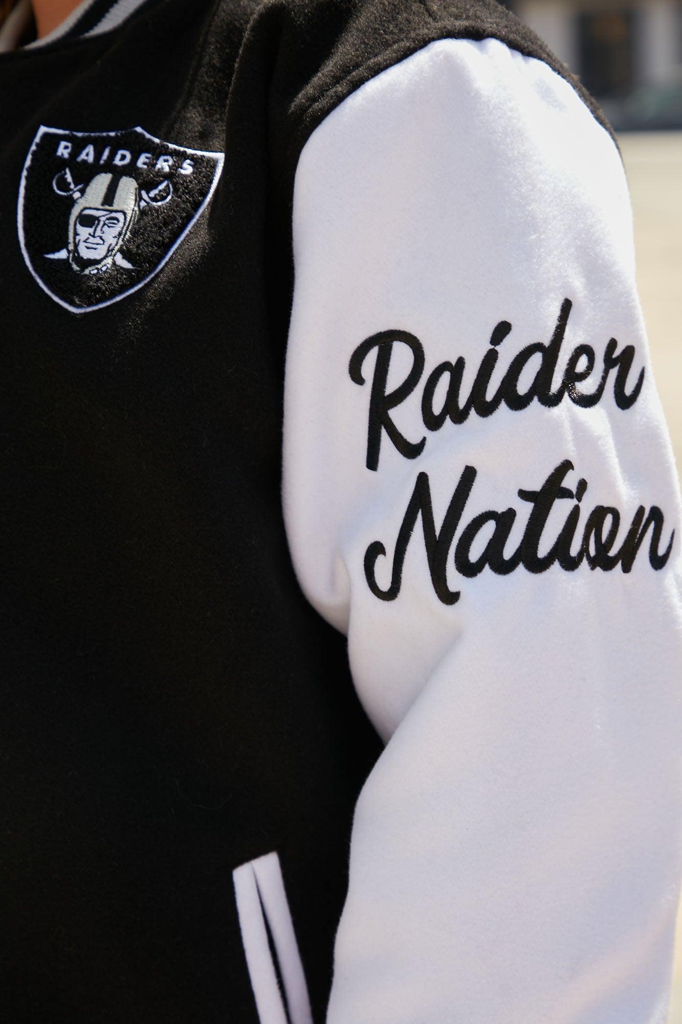 Las Vegas Raiders Letterman Jacket - Black/White Product Image