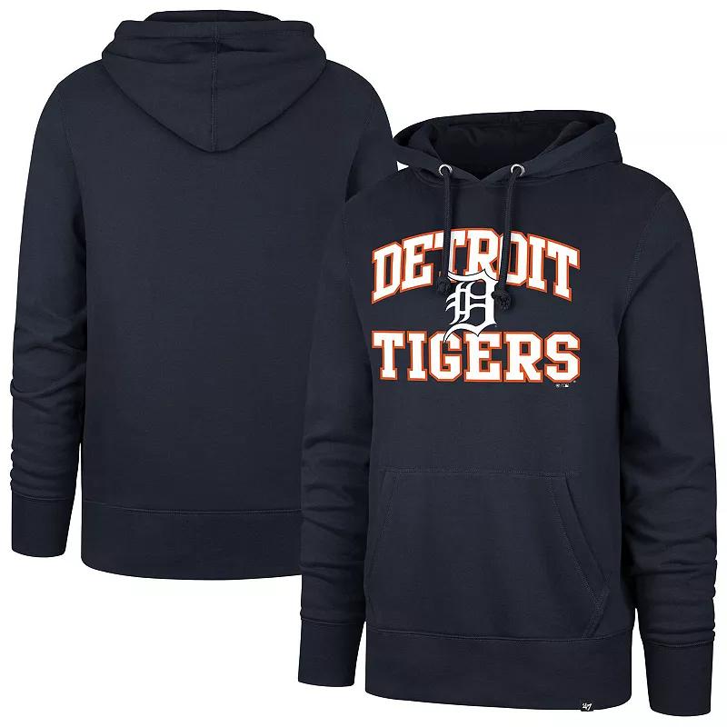 Men's '47 Navy Detroit Tigers Velocity Headline Pullover Hoodie,  Product Image