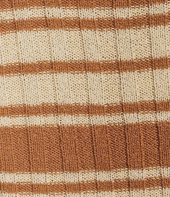 Billabong Clare Long Sleeve Striped Cropped Sweater Product Image