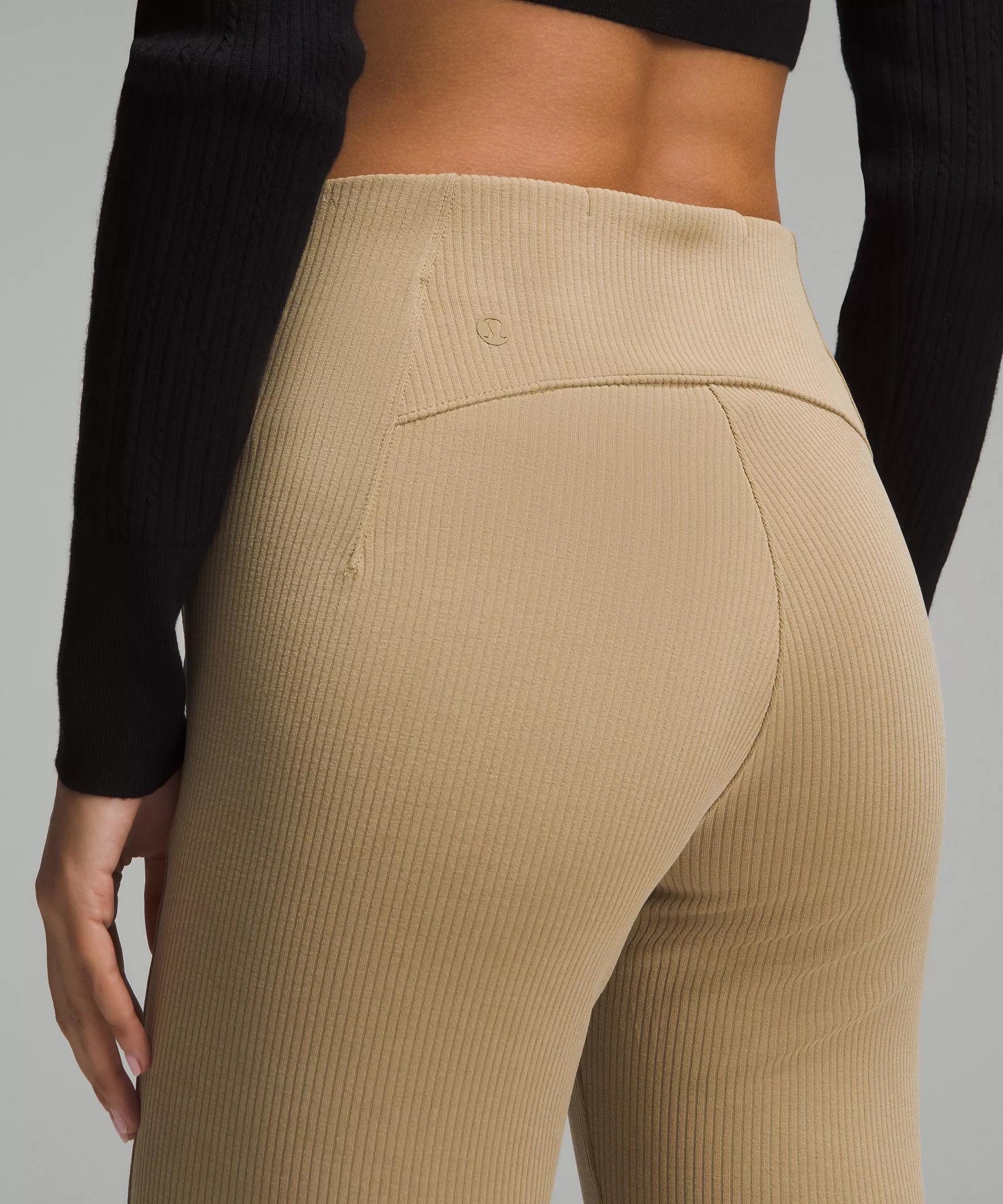 Ribbed Softstreme Zip-Leg High-Rise Cropped Pant 25" Product Image