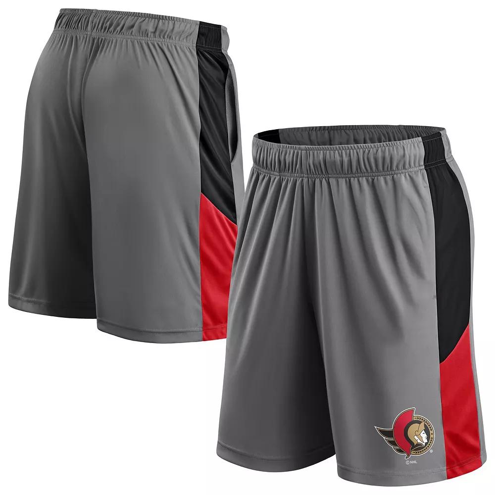 Men's Fanatics Gray Ottawa Senators Primary Logo Shorts, Size: 2XL, Sen Grey Product Image