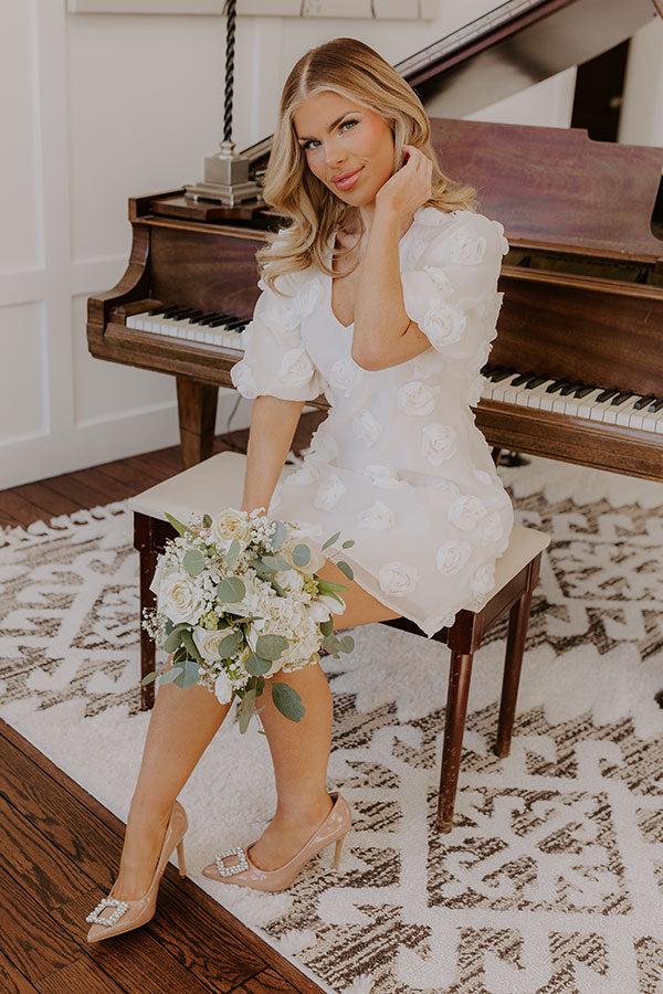 Dream Come True Applique Mini Dress in Cream Product Image