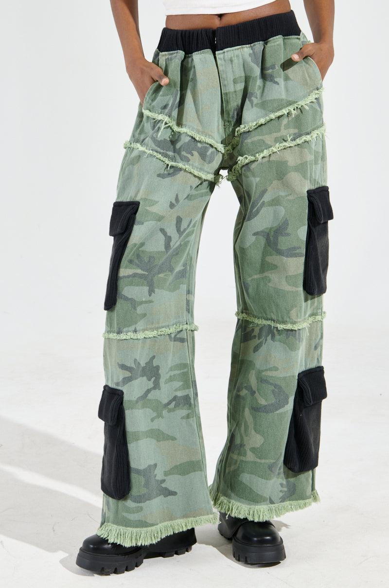 CADET MIXED MEDIA WIDE LEG PANT Product Image