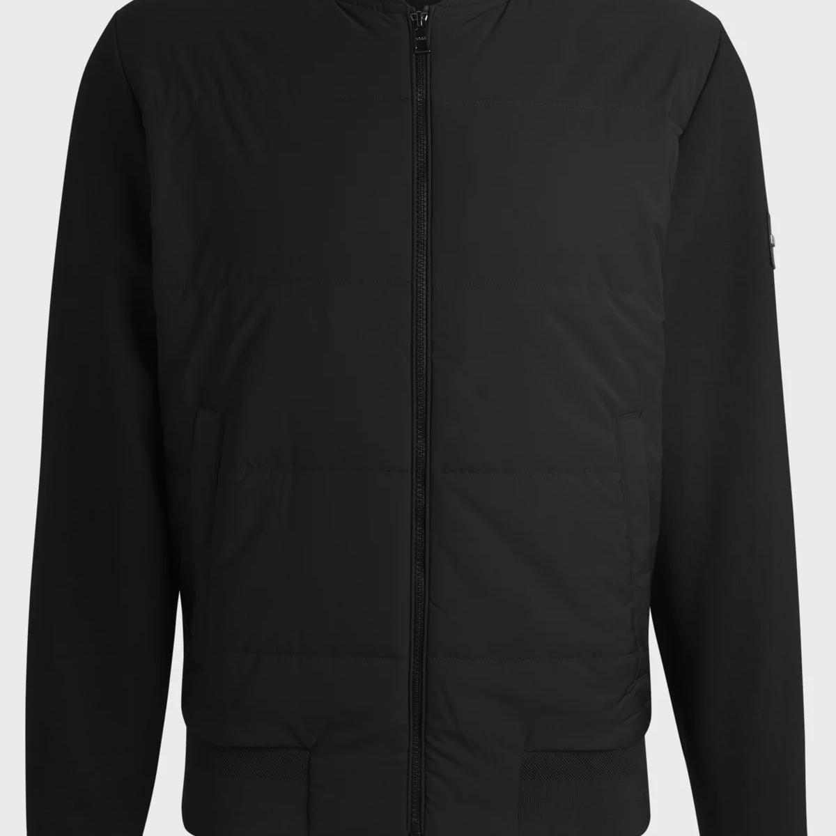 Boss Zip-Up Hybrid Sweatshirt with Padded Front Panel Product Image