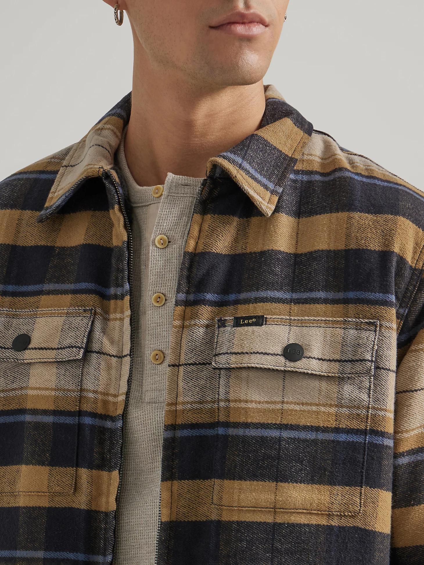 Men's Sherpa Lined Flannel Overshirt | Men's Tops & Tees | Lee® Product Image