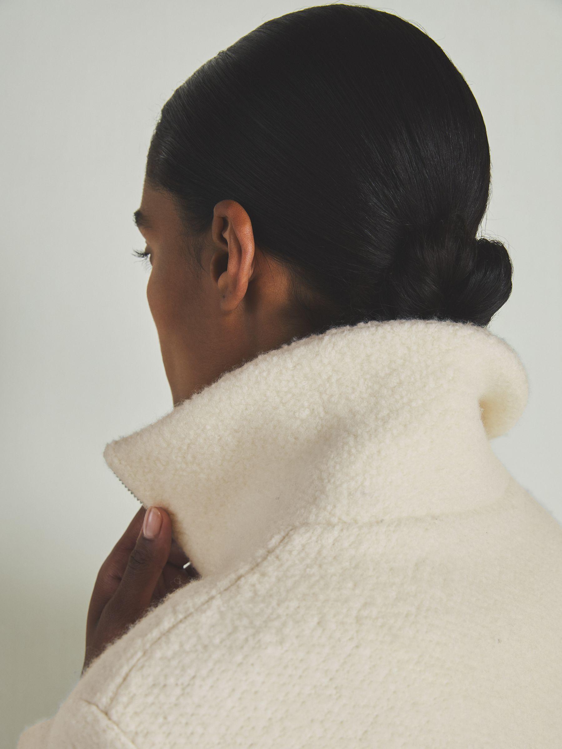 Reiss | Les 100 Ciels Textured Wool Jacket in Cream Product Image
