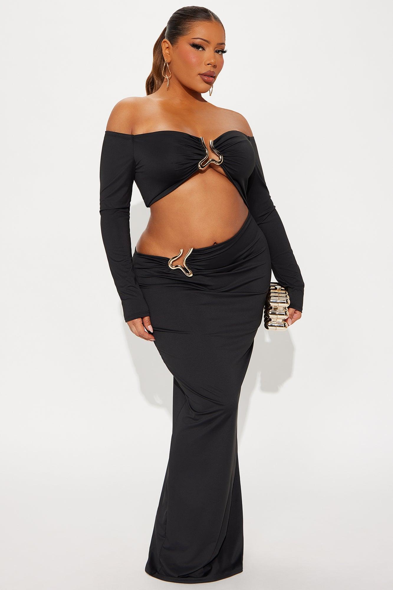 Chloe Cut Out Maxi Dress - Black Female Product Image