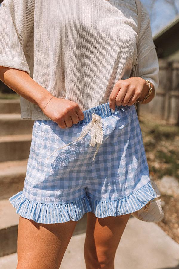Picnic Chic High Waist Gingham Shorts Product Image