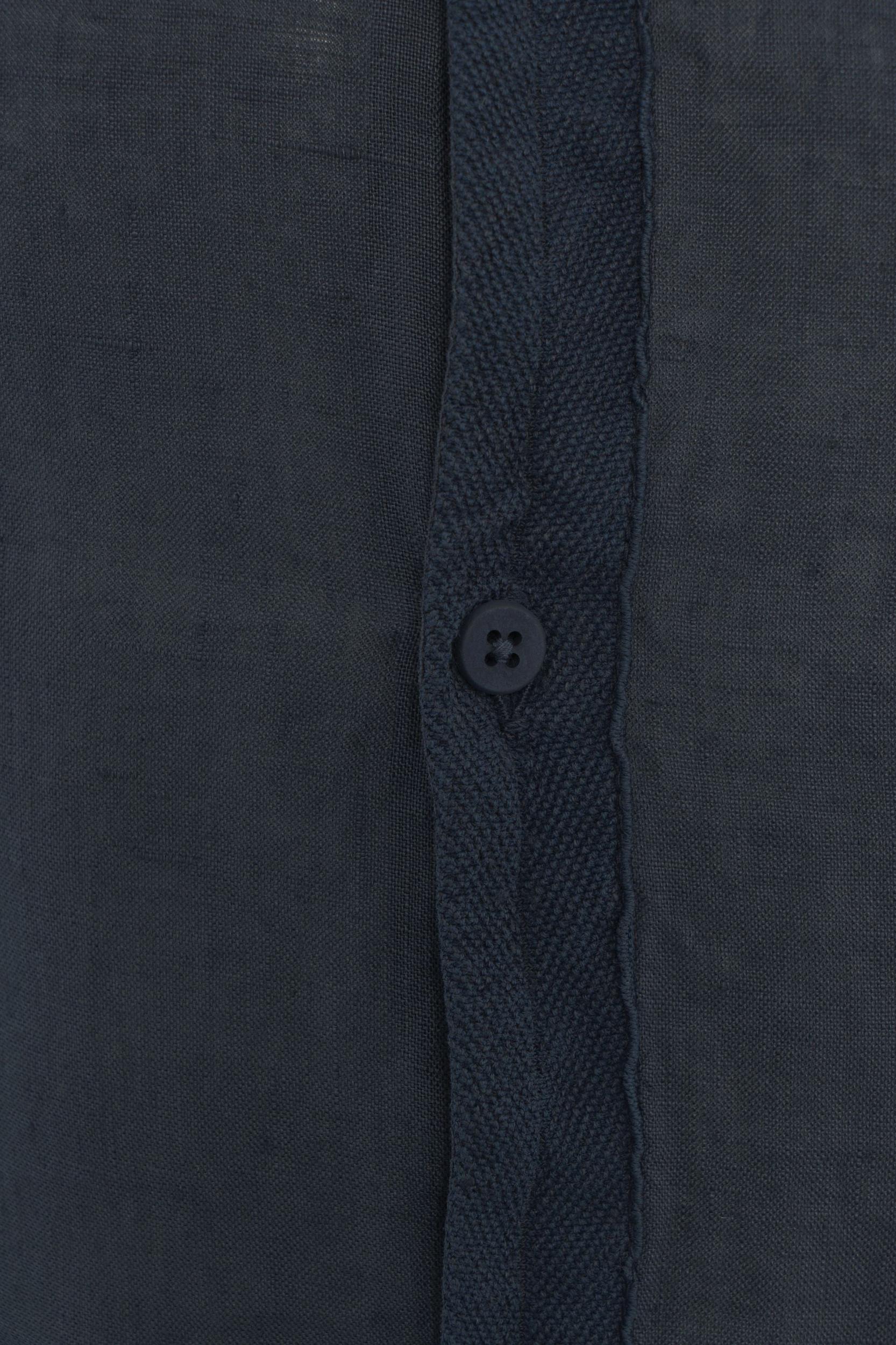 Linen shirt with mandarin collar Product Image