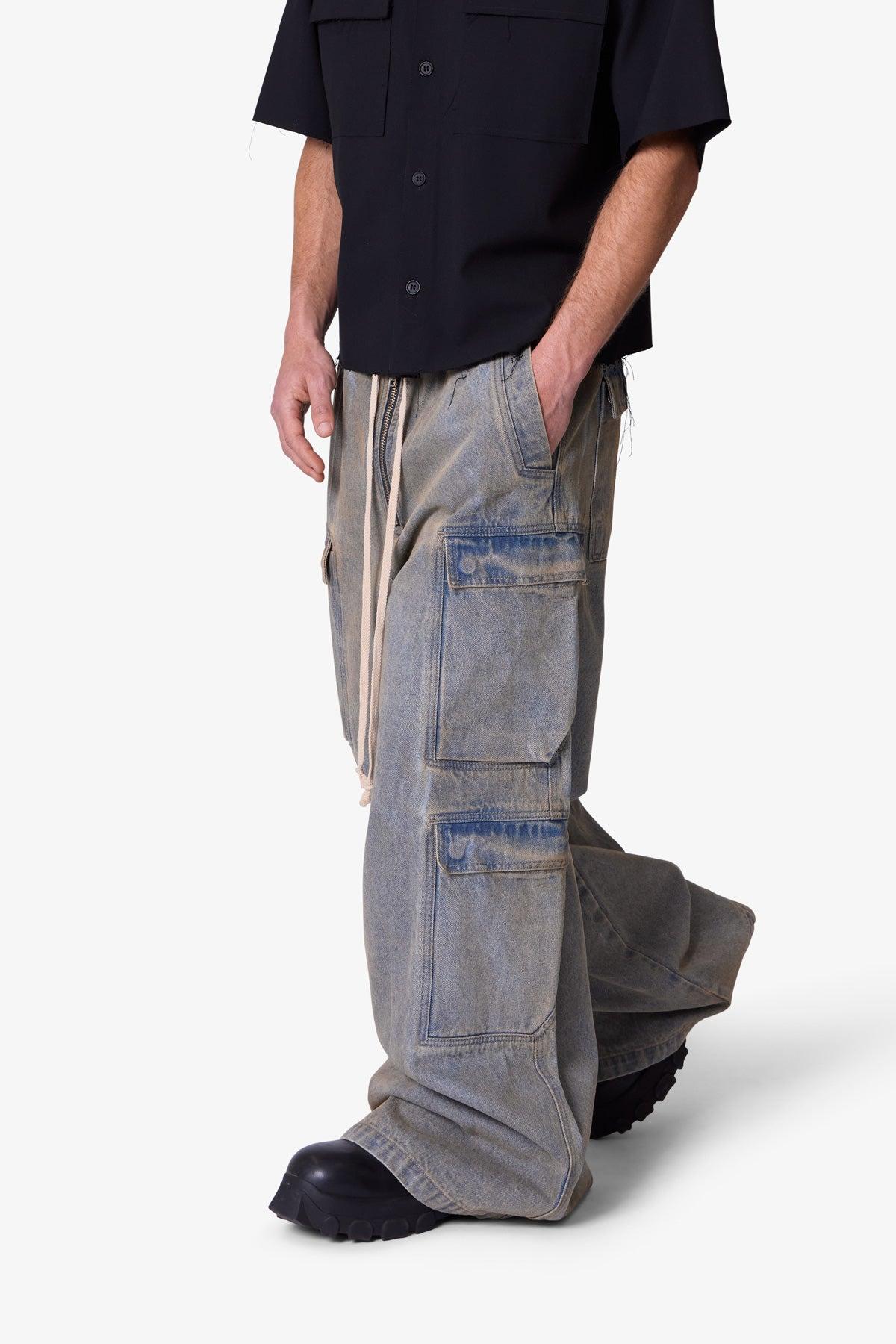 Astro Rave Double Cargo Denim - Vintage Blue Product Image