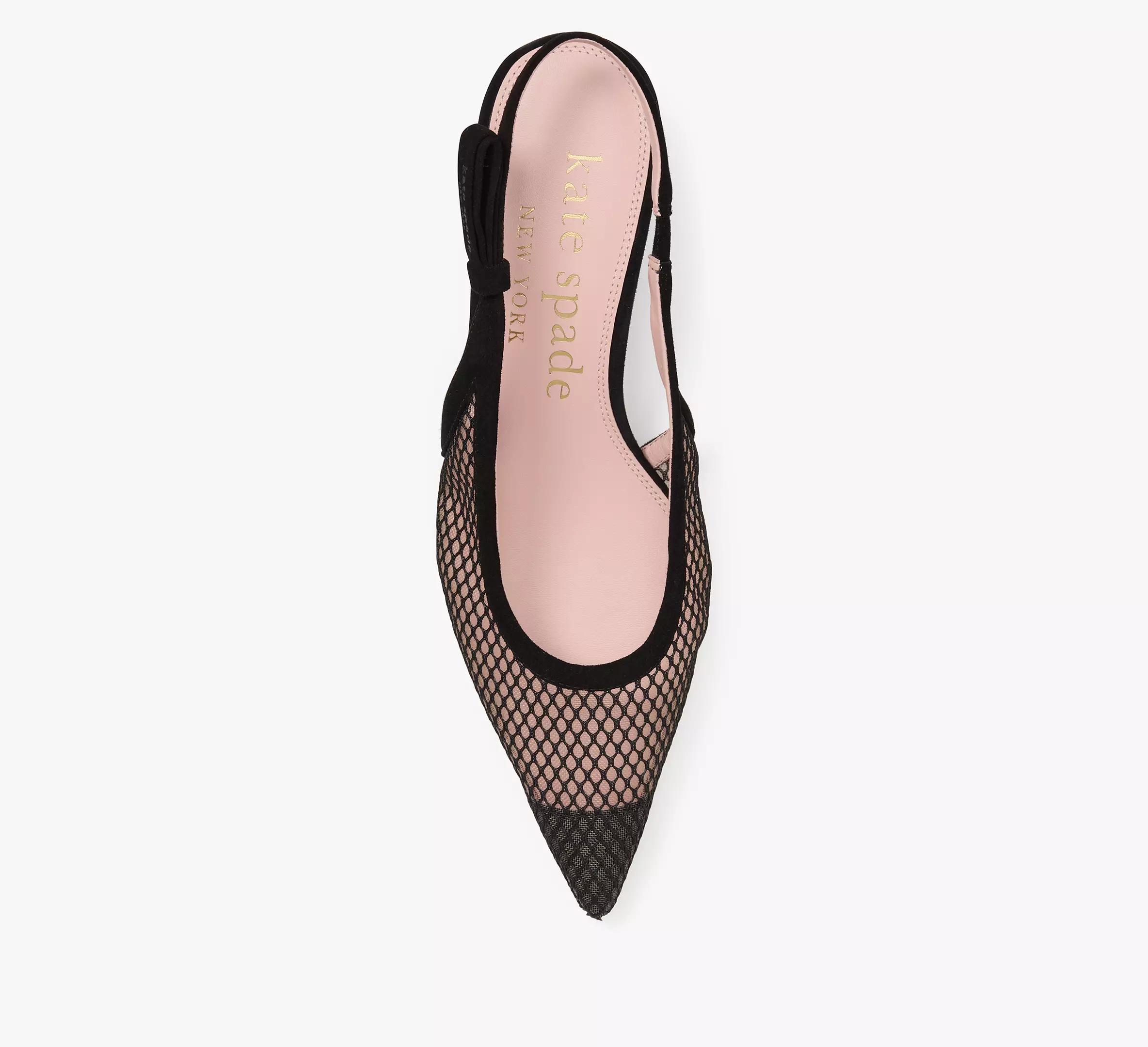 Riley Mesh Slingback Kitten Heel Pumps Product Image