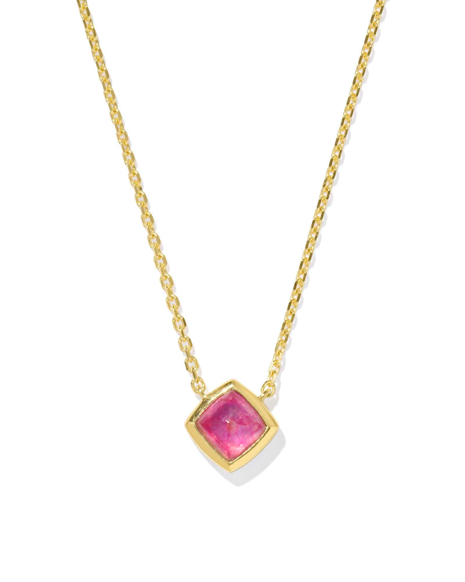 Alani 18k Gold Vermeil Pendant Necklace in Pink Quartz Product Image