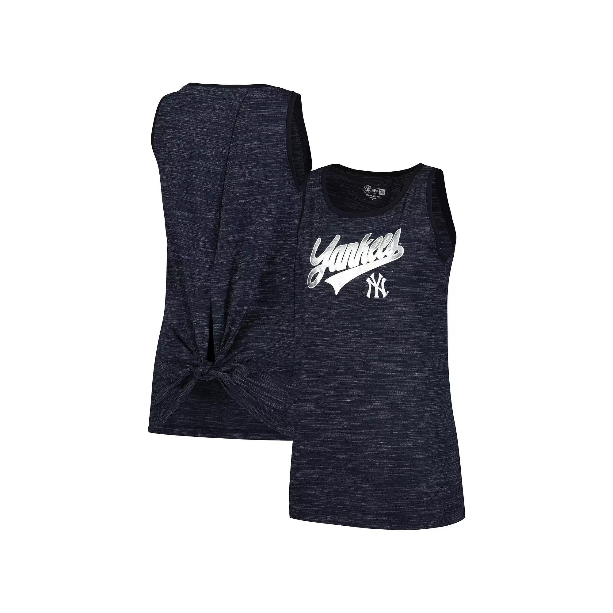 Women's New Era Navy New York Yankees Space-Dye Active Tank Top, Size: Medium, Blue Product Image