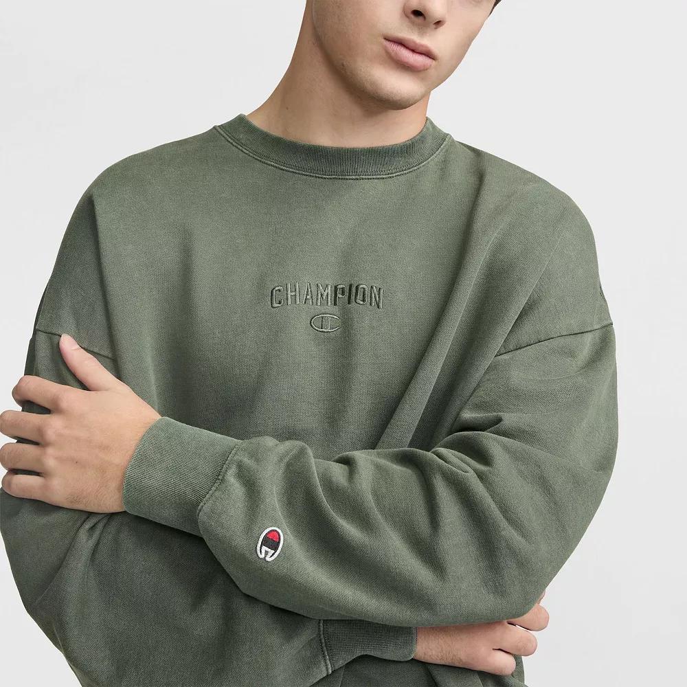 Men's Champion® Vintage Wash Crewneck Sweatshirt, Size: Large, Ground Green Product Image