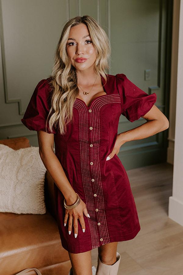 City Skyline Button Down Mini Dress Product Image